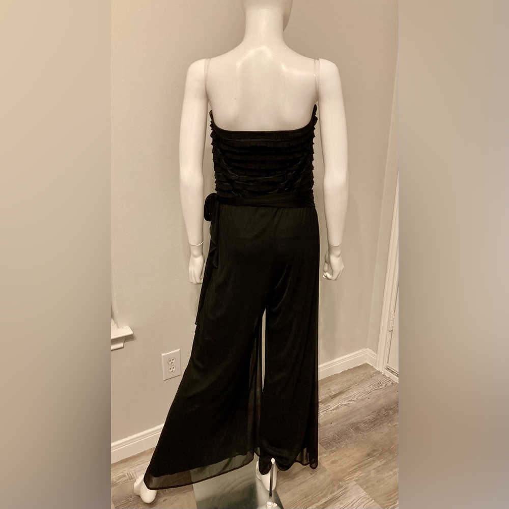 Connected Apparel Black Women's Jumpsuit Size-M Stunning cocktail jumpsuit. New - Picture 5 of 8